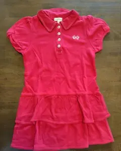 3can4on 赤 フリル 半袖ワンピース 120cm 夏服