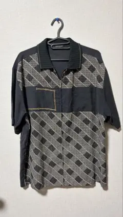 DESTINARE UOMO 半袖シャツ ジップアップ チェック柄