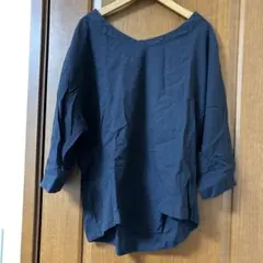 ネイビーオフショルダー五分袖シャツ