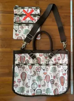 美品レスポートサック気球柄2wayショルダーバッグ