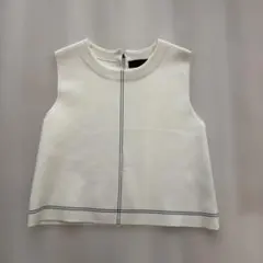 ZARA ノースリーブトップス ベスト　Sアイボリー