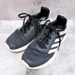 adidas キッズ スニーカー ブラック/ホワイト 21.0cm