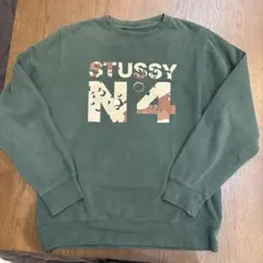 USA製 STUSSY No4 ステューシー スウェット カモフラ