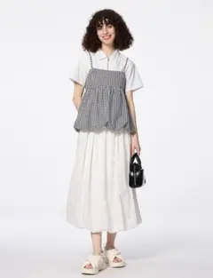 ジーユー　GU バブルヘムミディスカート
