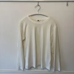 UNIQLO スーピマコットンT ホワイト 長袖　L