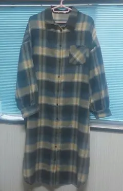 チェックシャツ(ロング丈)
