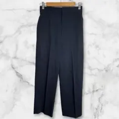 23区 ライトタフタ ワイドパンツ ネイビー 36 スラックス オンワード樫山
