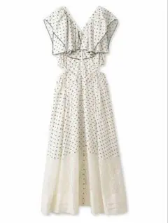 2024AW Snidel スナイデル プリントラッフルカラーワンピース