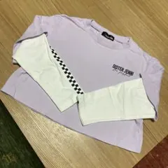 SISTER JENNI 長袖カットソー ラベンダー　130 美品　重ね着風