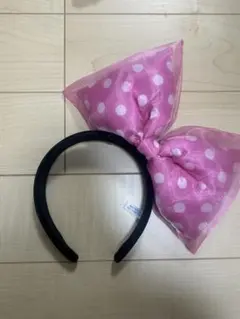 ミニーマウス 水玉リボンカチューシャ