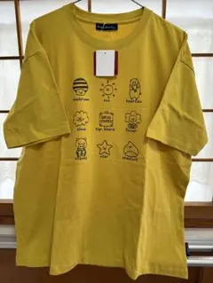 新品❣️ ドラッグストアーズ プリントTシャツ 黄色 ハートン　サイズＦのサムネイル