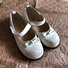 フォーマル靴 フォーマルシューズ 女の子 ホワイト 19cm