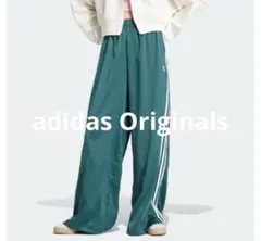 adidas アディカラー サテン ワイドレッグ トラックパンツ S