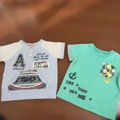 グレーとミントグリーンのTシャツセット