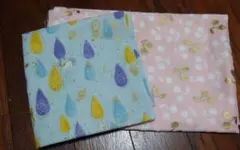 生地68 ダブルガーゼ　ユニコーン　さくらんぼ