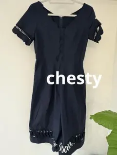 超美品chestyチェスティ　スカラップ　オールインワン　Sのサムネイル