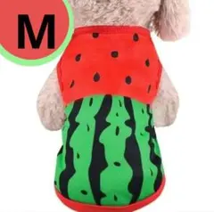 M　スイカ柄　犬服　スイカ　タンクトップ　ペット用品　ペット　犬　夏服　メッシュ
