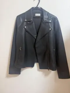 PLST ブラック ライダースジャケット L