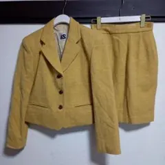 ヴィンテージ♡I.S. イッセイミヤケ♡からし色♡スカートセットアップ♡Мサイズ
