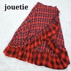ジュエティ jouetie クレイジーフリルスカート 赤 レッド チェック柄