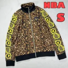 【NBA】トラックジャケット　ヒョウ柄　シカゴブルズ　刺繍 メタルロゴ S