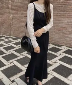 LAUIR バックリボンマーメイドキャミソールワンピース