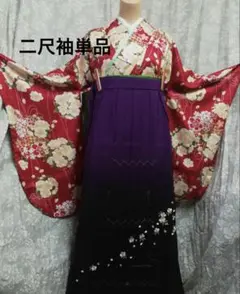 506Q4〇二尺袖 ピンク 金糸 刺繍 花 小振袖〇美品 卒業式 - メルカリ