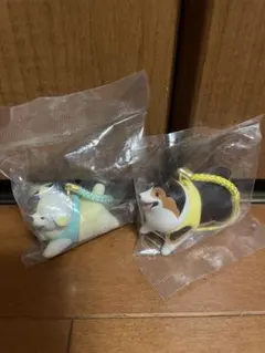 もっちり フライングわんこ ストラップ 2種セット　シェルティ　ポメラニアン
