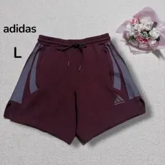 【アディダス】メンズ　スペーサーハーフパンツ　バスケットボール　バーガンディ　Lのサムネイル