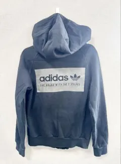 adidas アディダス ブラック フルジップ パーカー Lサイズ