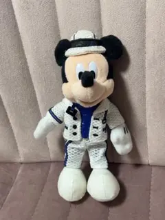 クラブマウスビート　 ミッキー　ぬいぐるみバッジ　白ジャケット