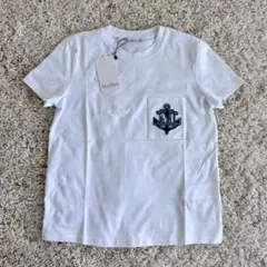 MAXMARAマックスマーラ　コットンジャージーラインストーンロゴTシャツ Max Mara（マックスマーラ） S Max Mara エス ジャージポケットTシャツ