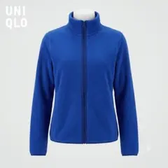 美品 UNIQLO ユニクロ フリースジャケット ブルー M フルジップ