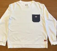 Dickies ホワイト 長袖TシャツLサイズ古着