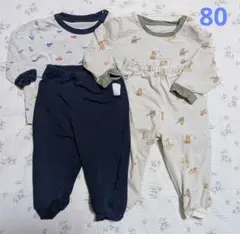 ユニクロパジャマ80　男の子　長袖 2枚セット