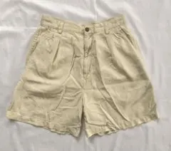 100%シルク 90sヴィンテージ トミーバハマ ショーツ ベージュワイドパンツ