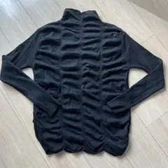 ブラック 長袖ニットセーター　タートルネック