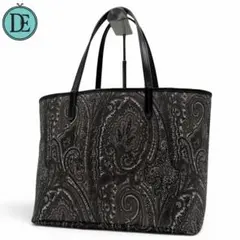 【良品】ETRO トートバッグ ペイズリー柄 ゴールド金具 レザー 男女兼用のサムネイル