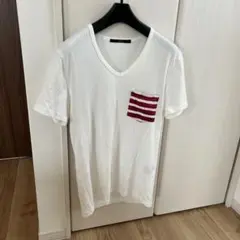 AKM Vネック ポケットTシャツ ホワイトのサムネイル