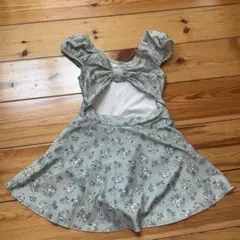 アプレレクール 花柄バックリボンワンピース水着 120