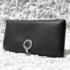 美品✨　BVLGARI 長財布　ビーゼロワン　サークルロゴ　レザー　本革　黒