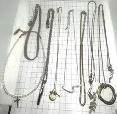 シルバー ゴールド パールネックレス セット 8本まとめ売り　アンティークレトロ