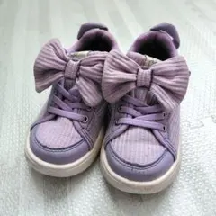 イフミー IFME CALIN リボン付き パープル スニーカー 16cm