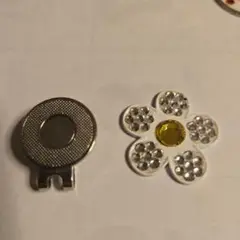 スワロフスキー装飾 花形ゴルフマーカー