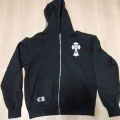 ジップアップパーカー　ブラック