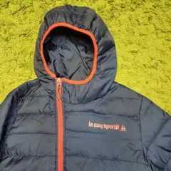 ルコックスポルティフ ダウンジャケット 紺 フーディー
