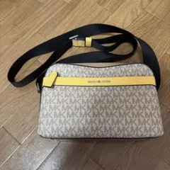 MICHAEL KORS MKロゴショルダーバッグ ベージュ/イエロー