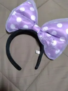 ミニーマウス 水玉リボンカチューシャ