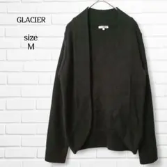 グラシア カーディガン ニット 黒 M オフィス 羽織り さらっと羽織れる