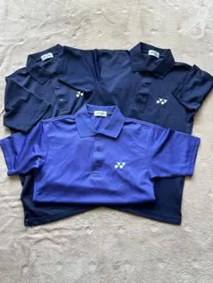 YONEX ポロシャツ 3枚セット ダークネイビー　2枚 ・ パープル　１枚